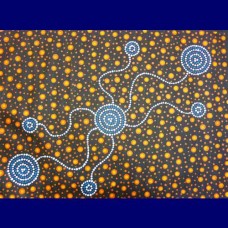 Aboriginal Art Canvas - D Mckenzie-Size:50x55cm - A